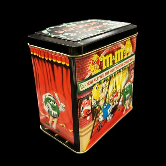 Vintage M&M's Brand Christmas Village Series Tin, Limited Edition Canister - Picture 6 of 7